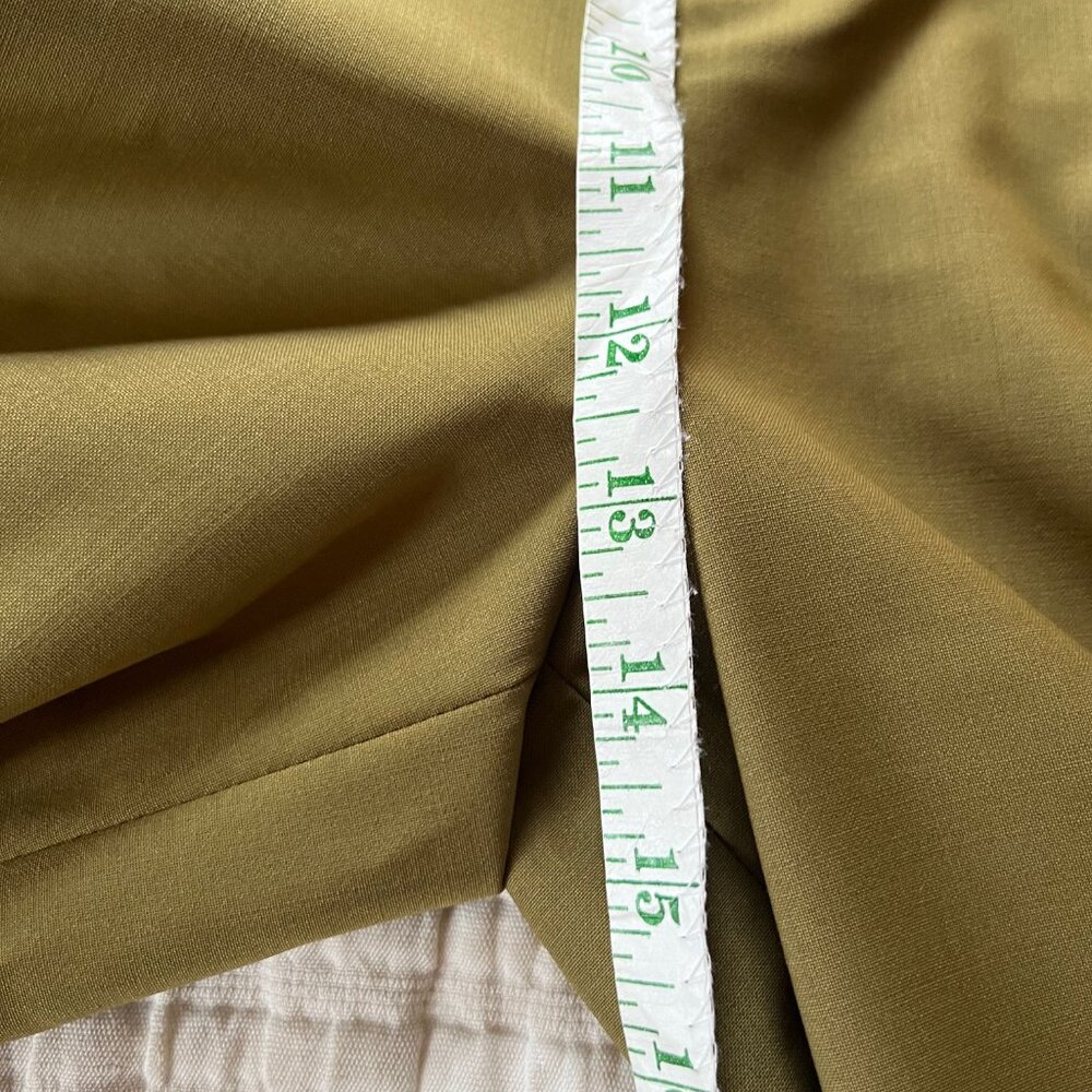 Tibi Stella Tropical Wool  Pant in Dark Hazel Green - 2 - Picture 7 of 13